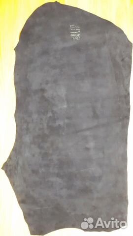 Кожа натуральная синяя замша(велюр) шкуры 8шт