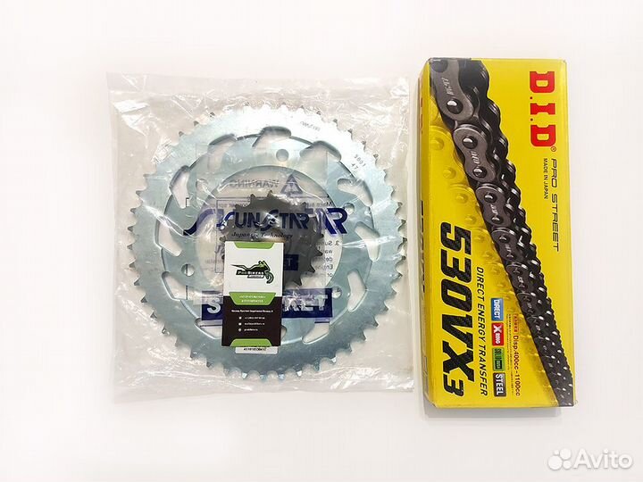 Цепь и звезды на Suzuki GSX-R1300 1999-2007