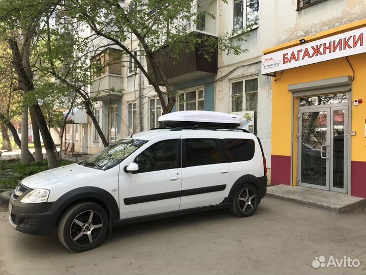 Автобокс на крышу nobu cross на лада Ларгус