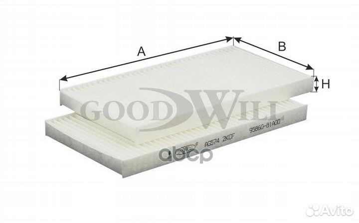 Фильтр салона suzuki Grand Vitara AG5742KCF