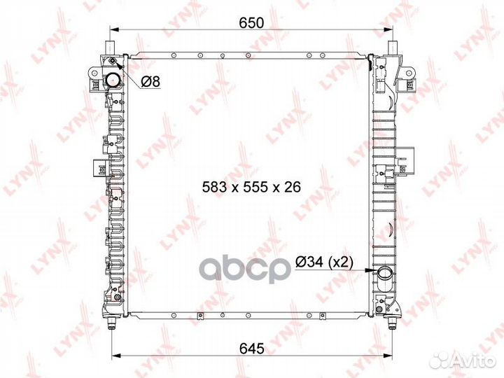 Радиатор охлаждения MT RB-1117 lynxauto