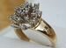 Золотое кольцо бриллианты, брызги шампанского 585