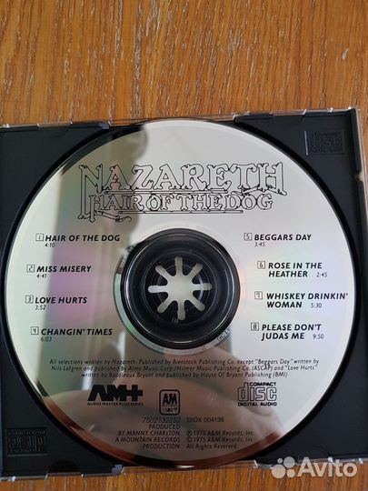 Nazareth -hair of the dog cd U.S.A