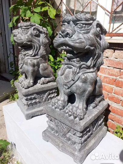 Львы китайские (авторская скульптура)