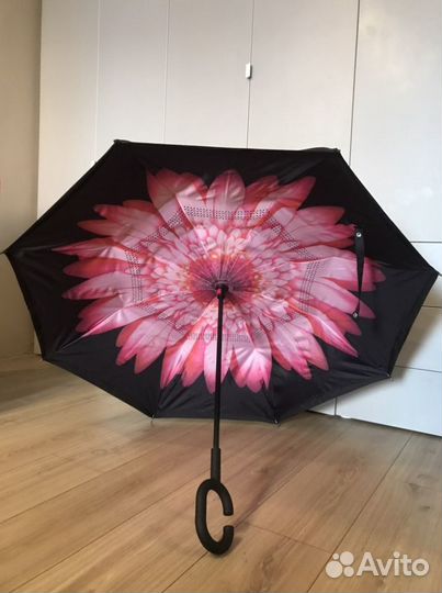 Зонт большой с обратным раскрытием