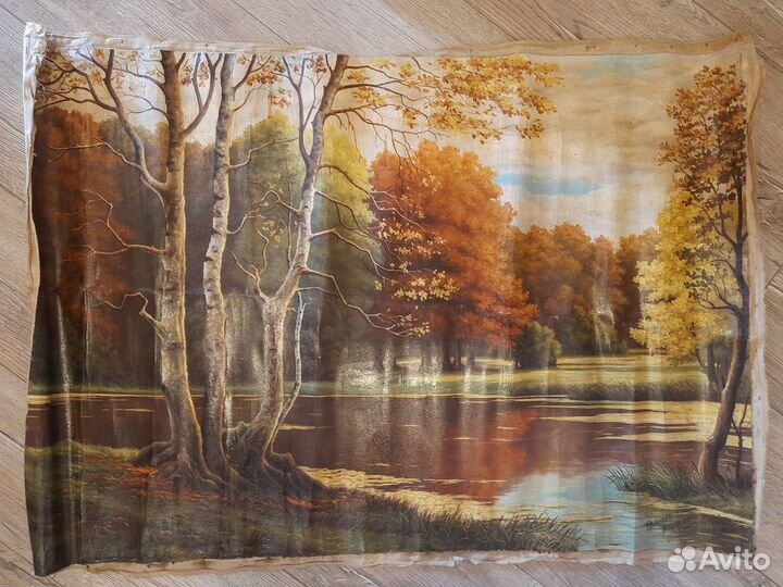 Пейзаж маслом на холсте 1958 года (100х68)