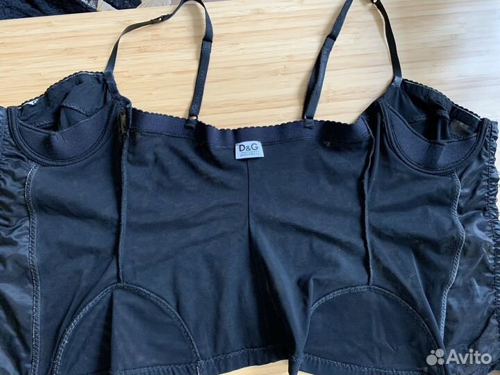 Топ Dolce&Gabbana корсет черный гипюр