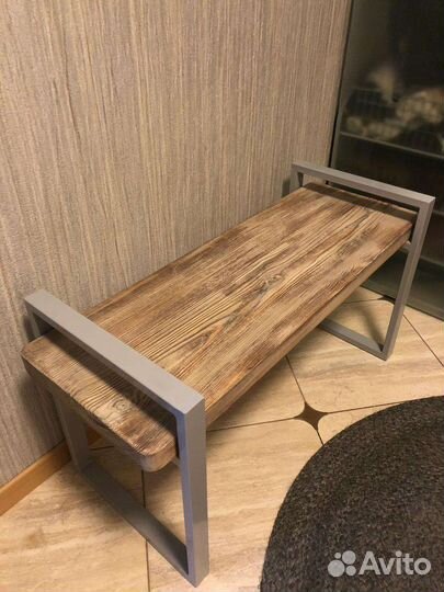 Скамейка из слэба в прихожую
