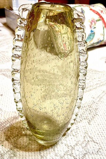 Подарок Ваза дутое стекло