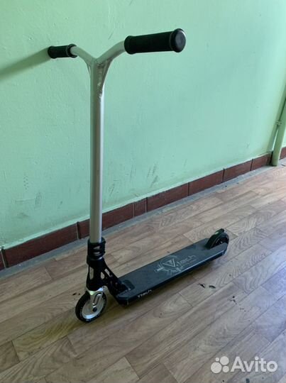 Трюковой самокат fox pro vtech серебряный