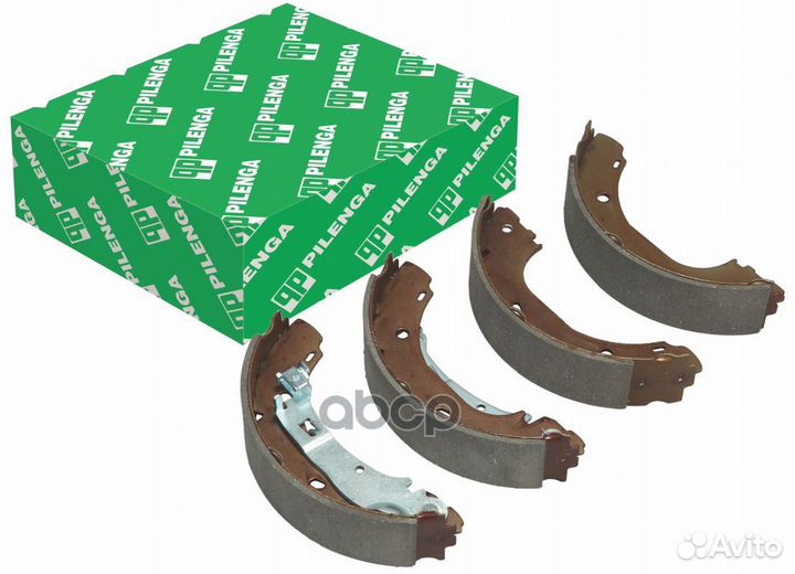 Колодки тормозные барабанные со скобами ручника