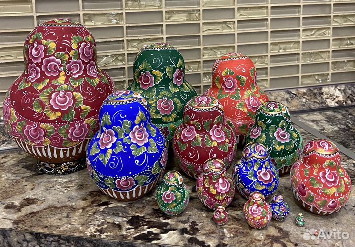 Матрешка 15 мест, высота старшей 15 см