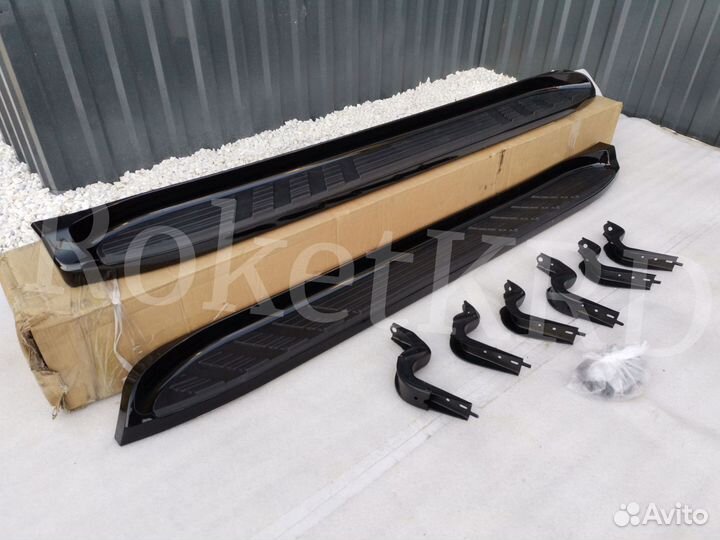 Подножки Toyota Land Cruiser Prado 120 black