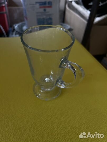 Кружка стеклянная для глинтвейна, глясе, капучино