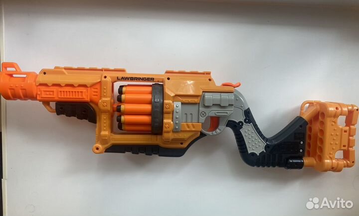 Бластер Nerf Lawbringer с патронами
