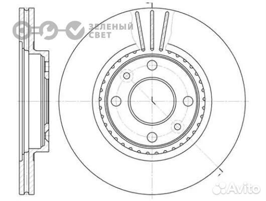 Remsa 614410 Диск тормозной передний renault logan