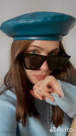 Кожаный берет lichi