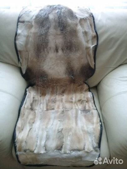 Чехол на сиденье авто -офис кресло мех барсук коза