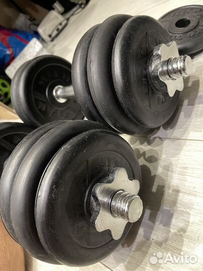 Гантели разборные обрезиненные