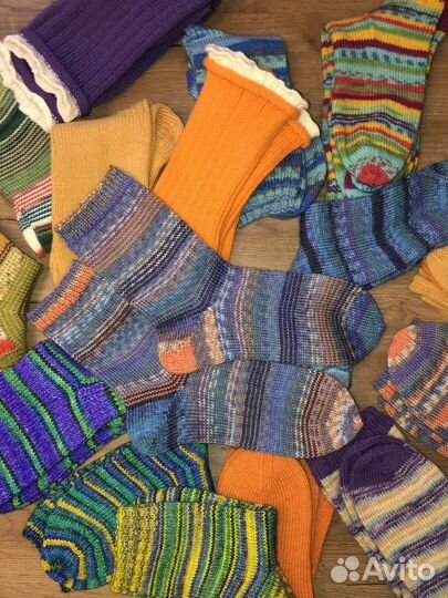 Вязанные носки ручной работы