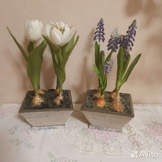 Искуственные цветы в кашпо SIA