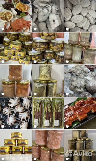 Морепродукты свежемороженые