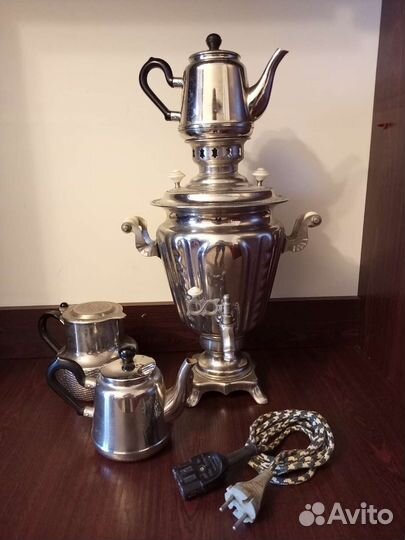 Самовар электрический СССР с 3 чайниками