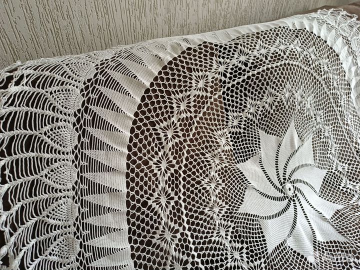 Ажурная Скатерть круглая вязаная