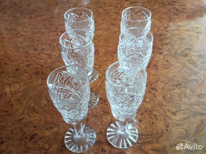 Хрустальные рюмки 6шт СССР