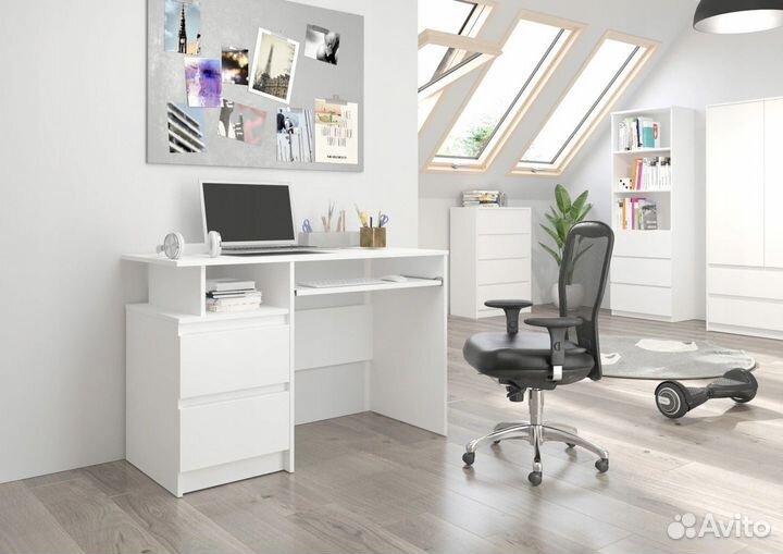 Стол белый письменный Сура