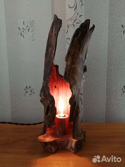 Настольный светильник в стиле Рустик с лампой Эдис