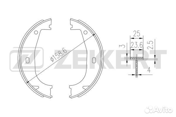 Zekkert BK4288 Колодки торм. бараб. задн. BMW 3 E3