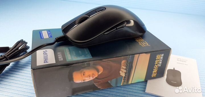 Мышь Philips игровая DPI Проводная оптическая