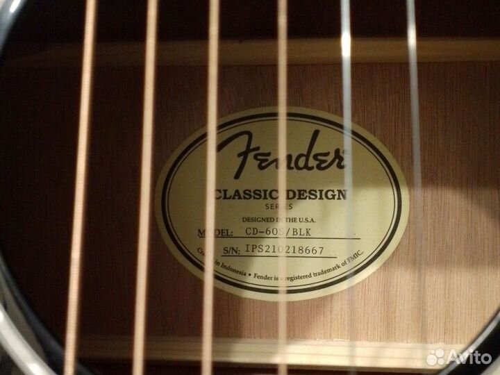 Гитара fender cd 60s с чехлом