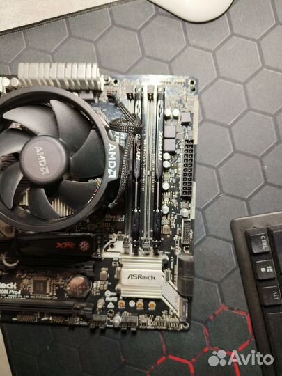 Материнская плата A320M с процессором Ryzen 5 1600