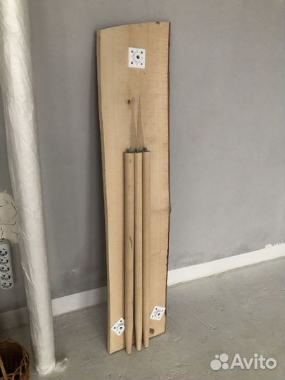 Слеб береза 120 + 3 ножки, самолельный стол