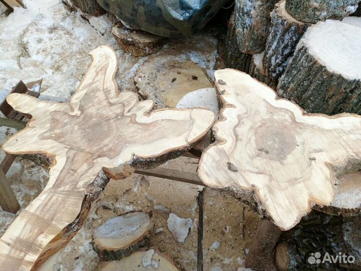 Комель, Торцевые спилы деревьев, Слэбы, Доски