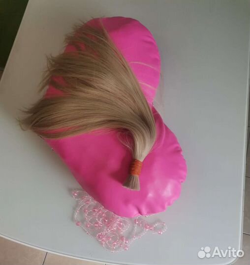 Волосы натуральные 50 см блонд