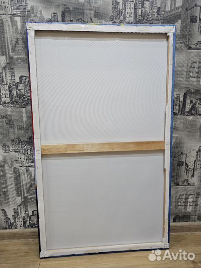 Картина постер на холсте цветные деревья 60x100 см