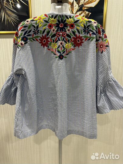 Рубашка оверсайз zara
