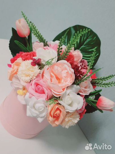 Букет из мыльных цветов для учителе и воспитателей