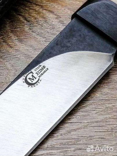 Нож Мурена из стали Х12мф со следами ковки