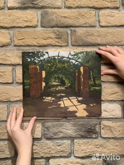 Картина маслом на картоне