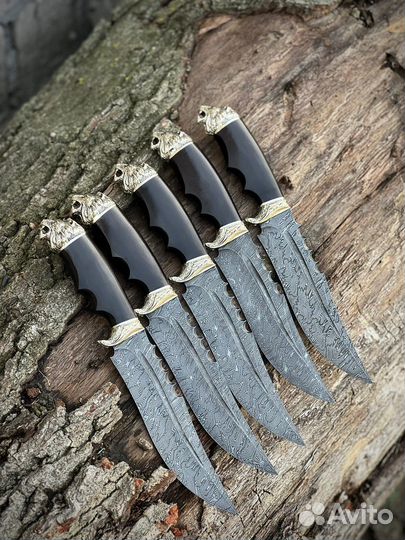 Нож охотничи из дамасской стали