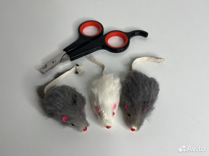 Мышки игрушки для кошек когтерез в подарок новые