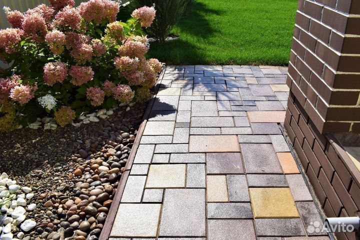 Тротуарная плитка Гжелка