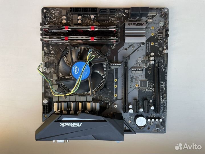 Материнская плата b360m pro4 +процессор озу кулер