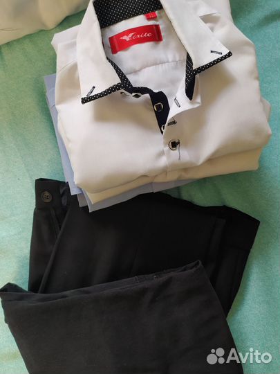 Школьные рубашки и брюки, джемпер 128-134