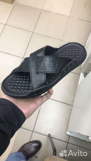 Шлепки мужские кожаные, есть все размеры