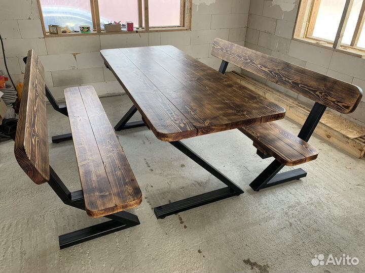 Стол, скамейка, садовая мебель